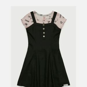 Justice Black and Pink Kids Casual Dress